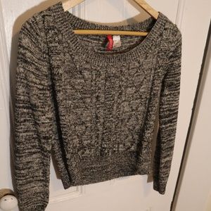 H&M Cropped Heather Grey Sweater